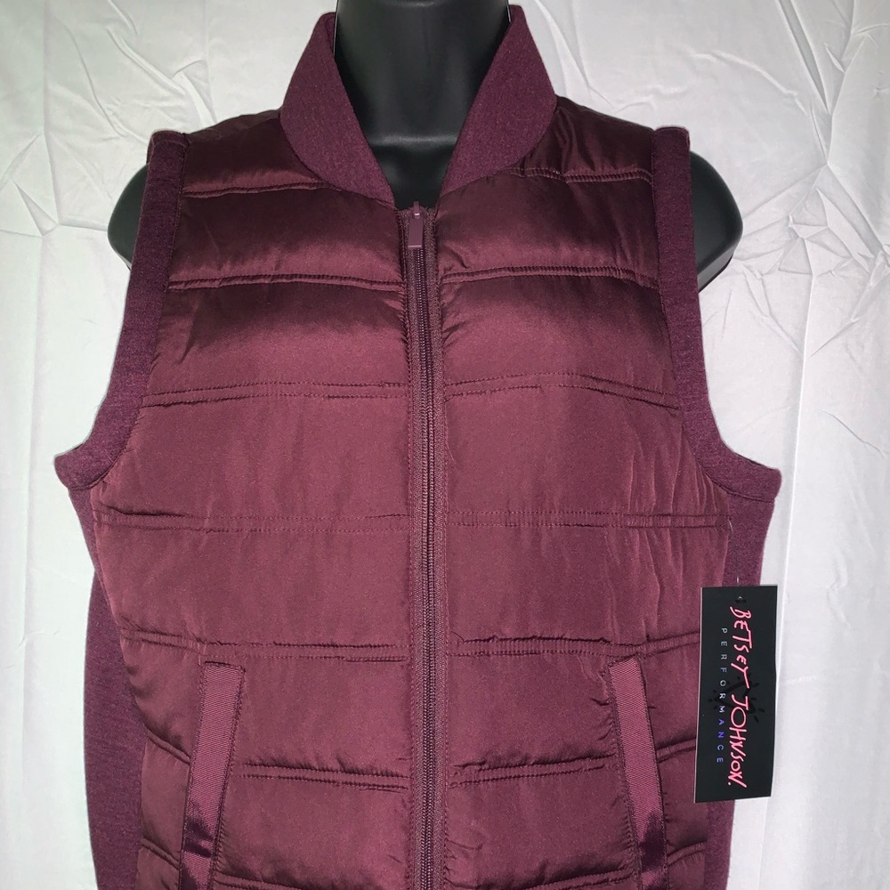 Betsy Johnson Performance Merlot Vest- Sz Small